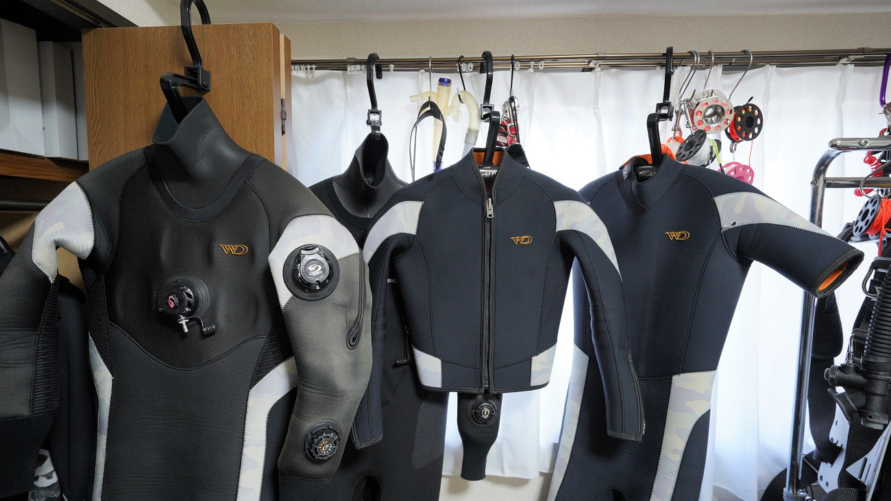 ダイビングのウェットスーツを自宅で保管する最適な方法